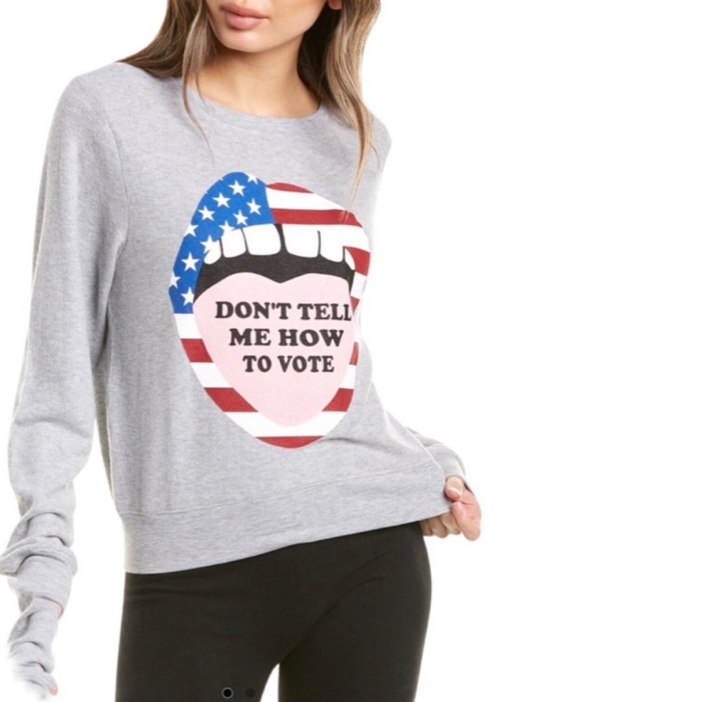WILDFOX DONT TELL ME HOW TO VOTE IN SIZE LARGE